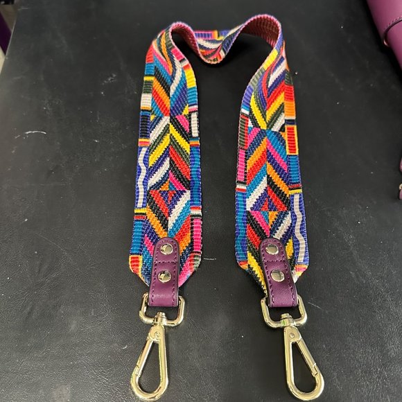 Bostanten purple plum leather 11” drop 15x14x5” Purse extra strap makeup bag - Picture 5 of 12